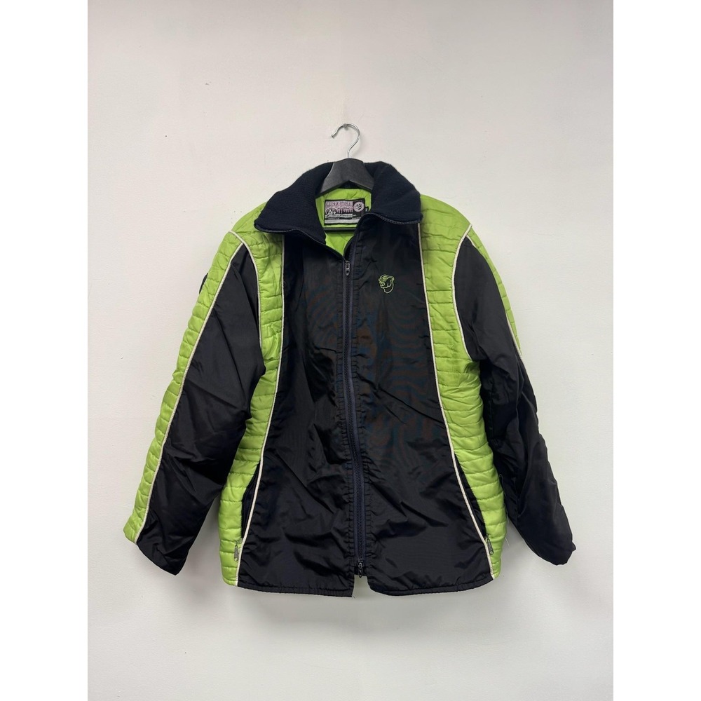 Vintage Arctic Wear Jacket Mens Medium Black Green Quilted Insulated Winter Coat